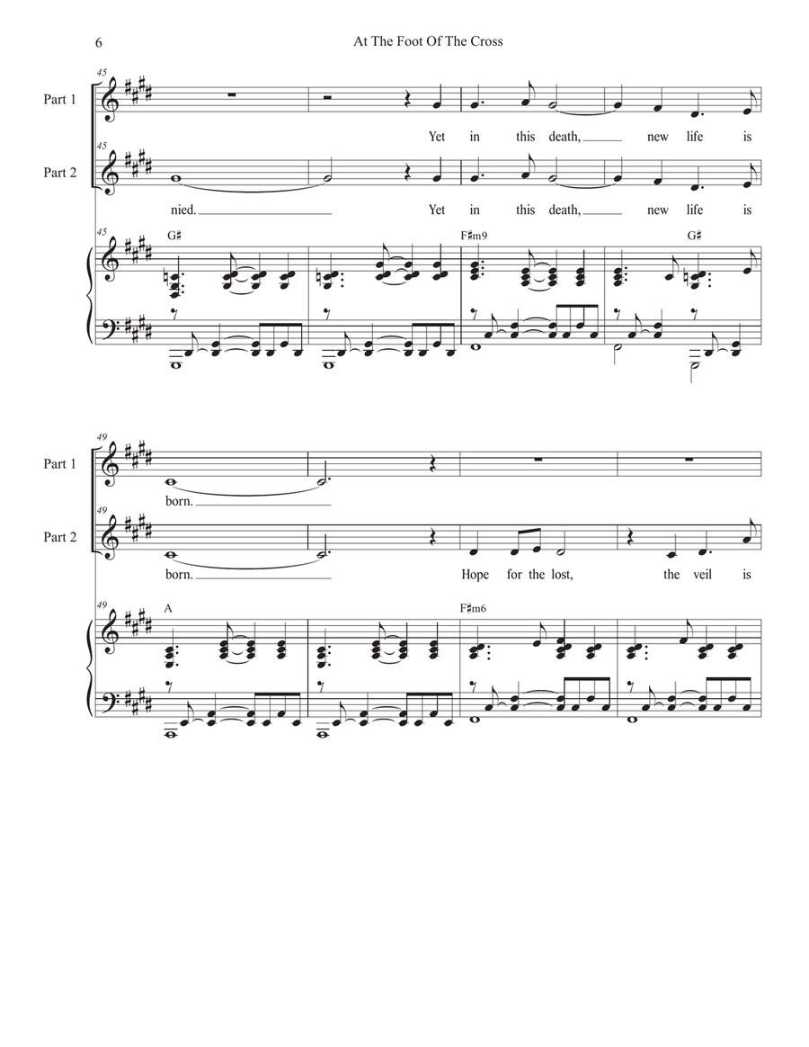 At The Foot Of The Cross (2-part choir) 2-Part scores gallery preview page 6