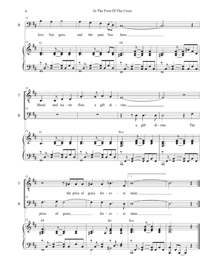 At The Foot Of The Cross (2-part choir - (TB) TB scores gallery preview page 4