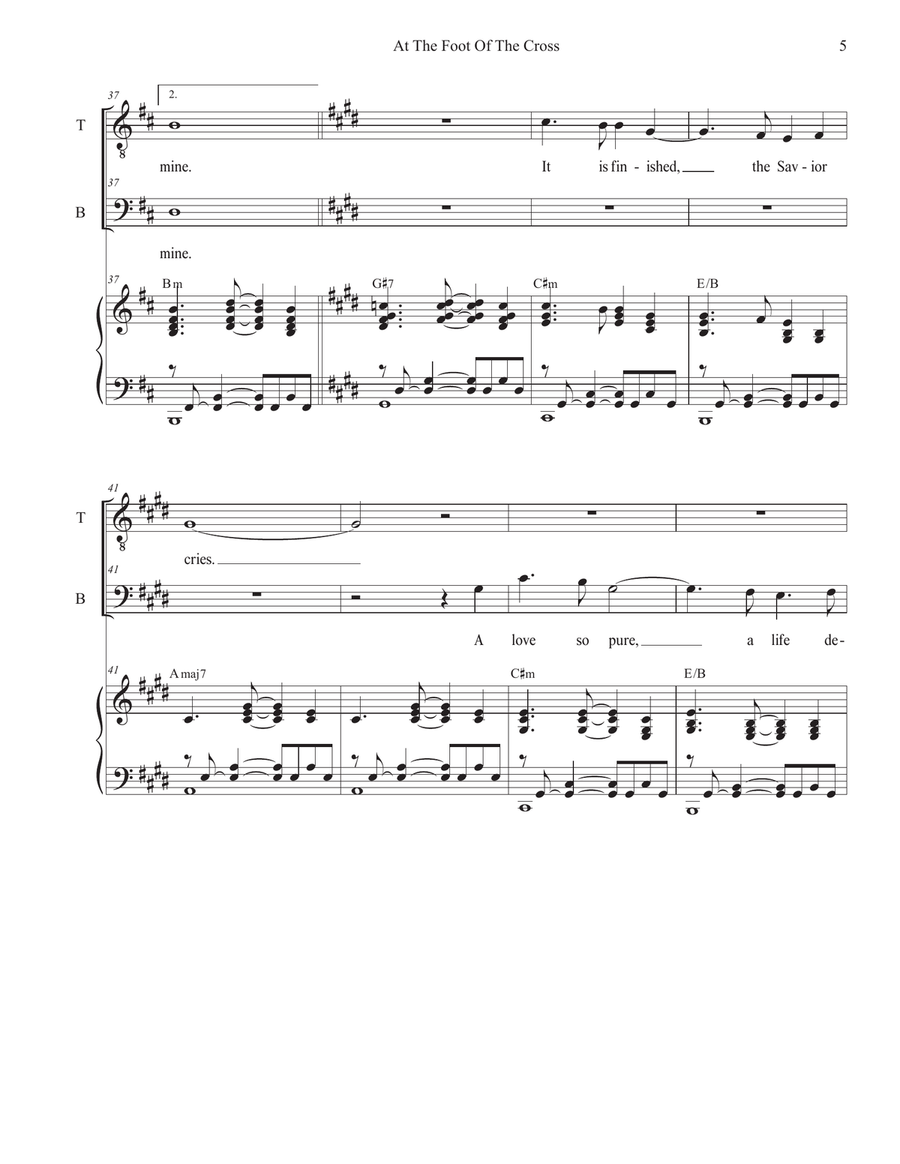 At The Foot Of The Cross (2-part choir - (TB) TB scores gallery preview page 5