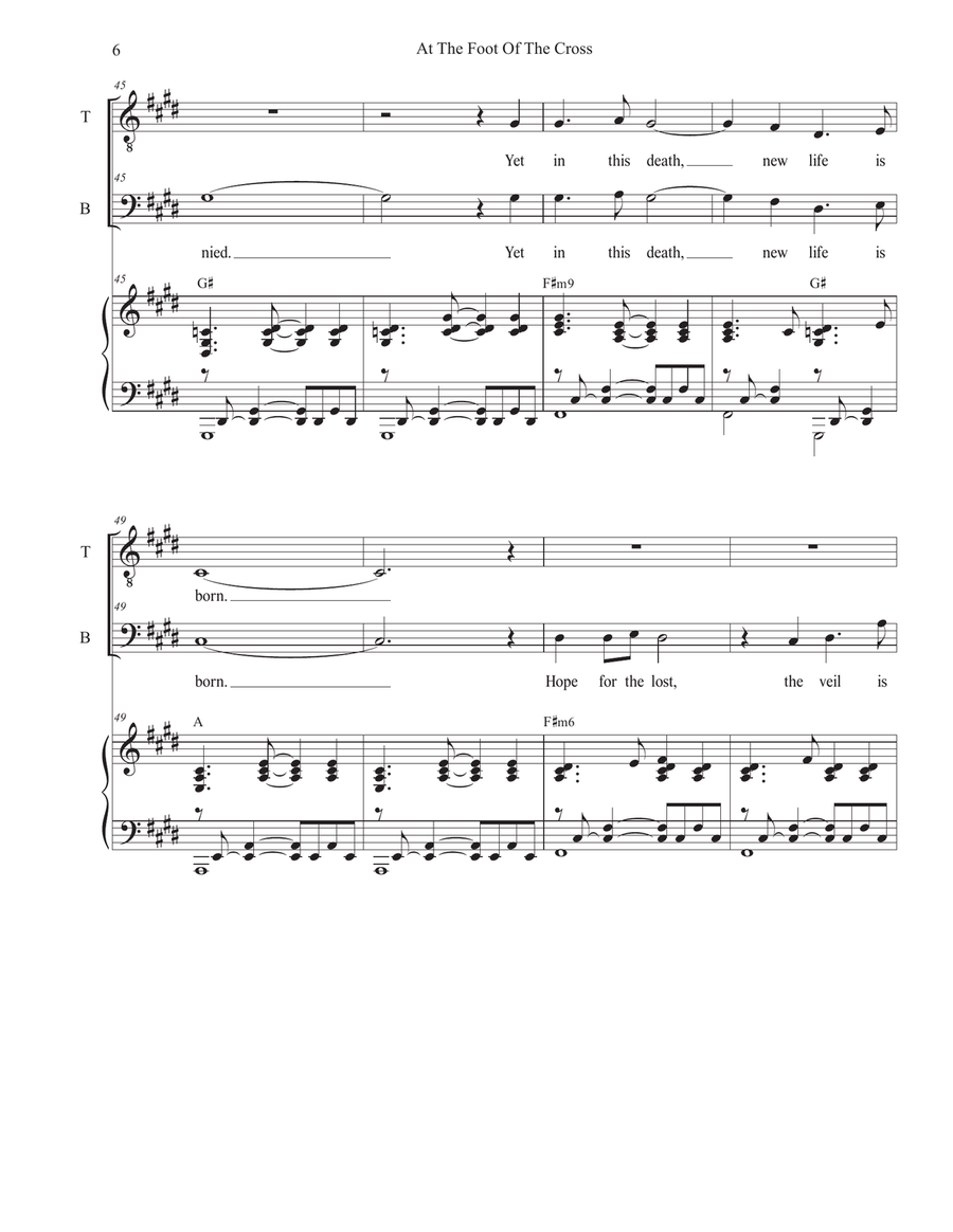 At The Foot Of The Cross (2-part choir - (TB) TB scores gallery preview page 6