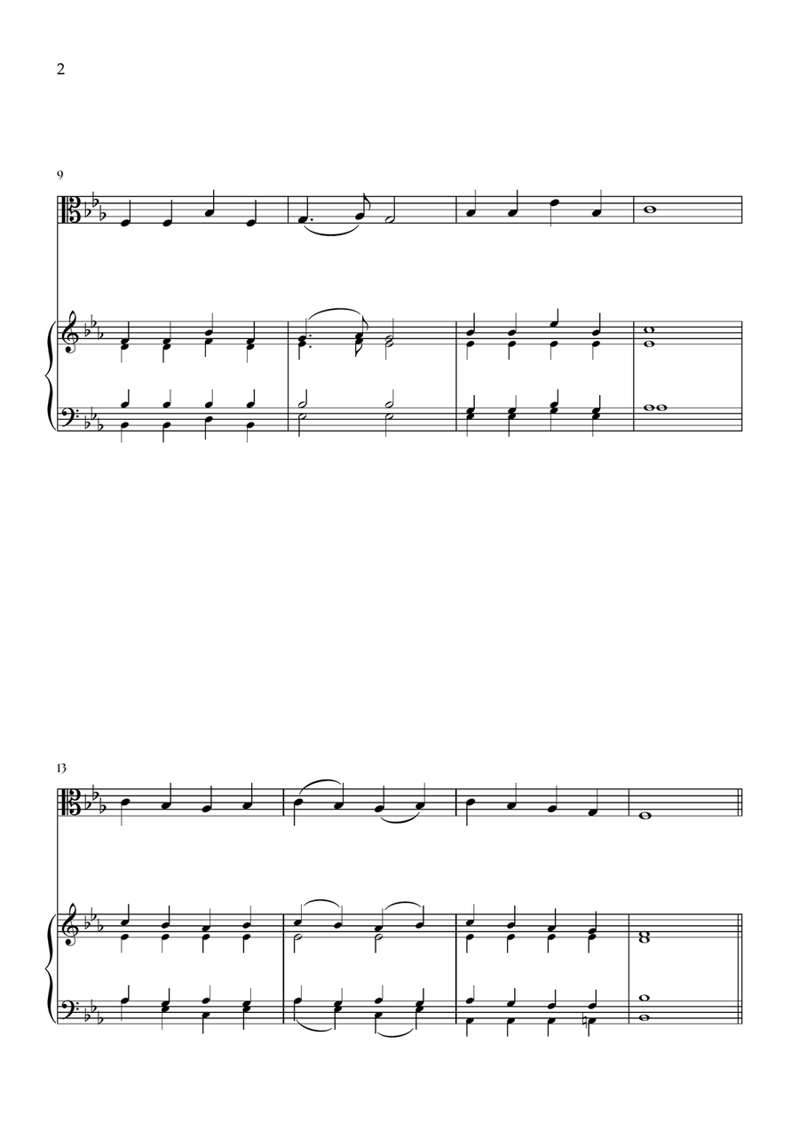 Onward, Christian Soldiers (Viola and Piano) Piano scores gallery preview page 2