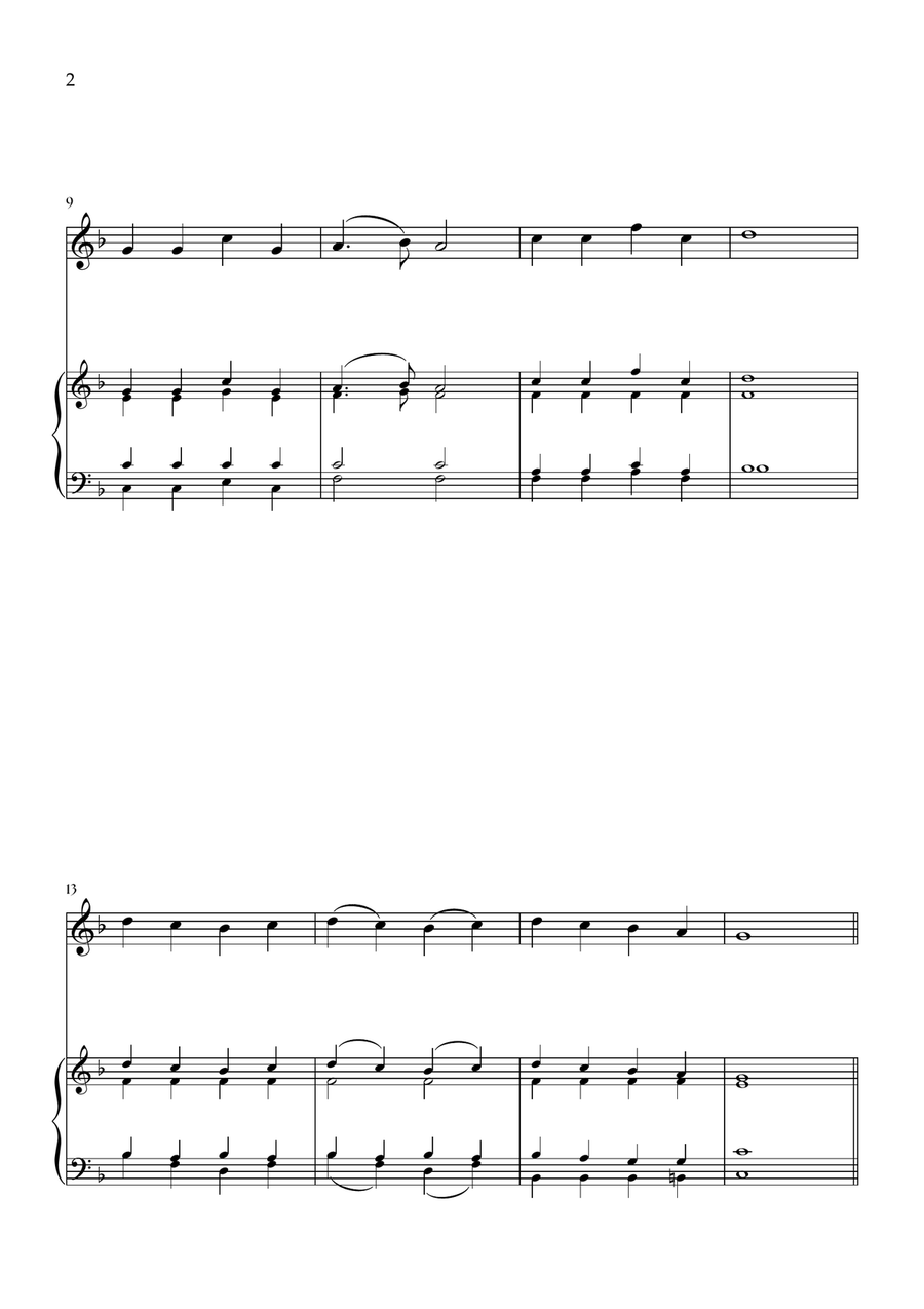 Onward, Christian Soldiers (Oboe and Piano) Piano scores gallery preview page 2