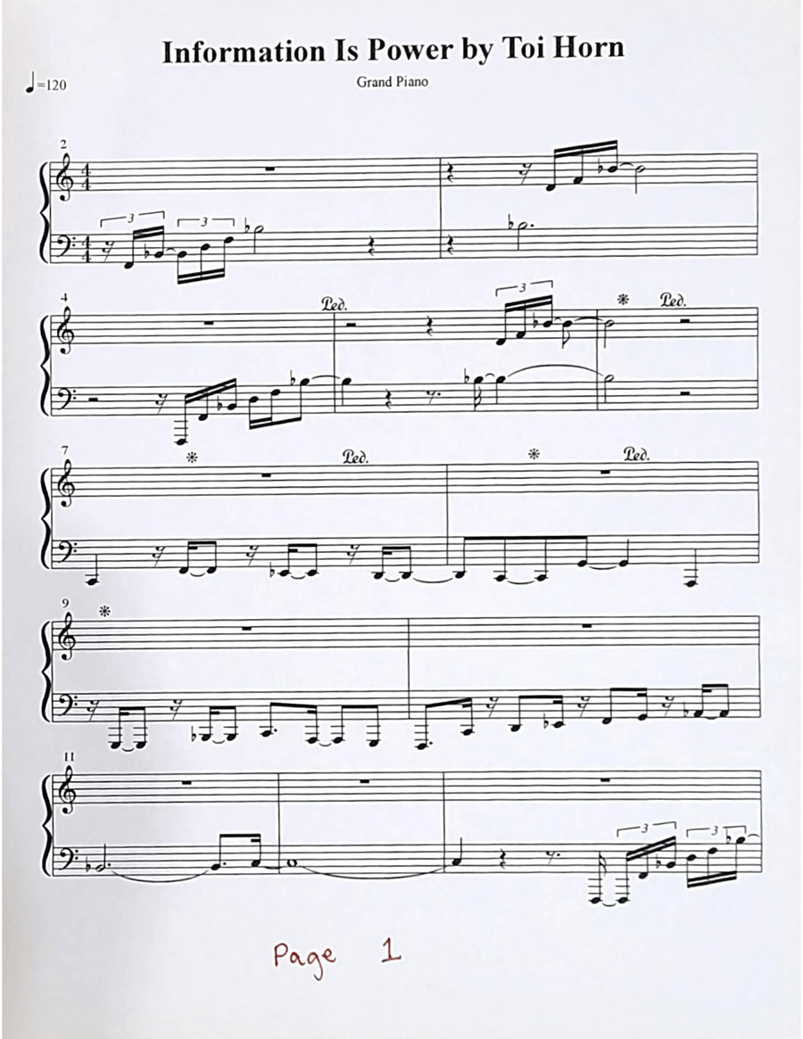 Information Is Power Information Is Power Piano Solo scores gallery preview page 2