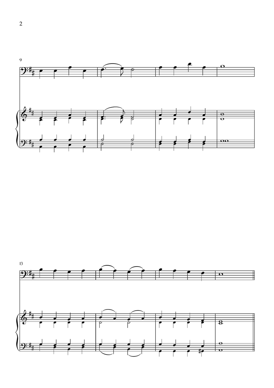 Onward, Christian Soldiers (Bassoon and Piano) Bassoon Solo scores gallery preview page 2