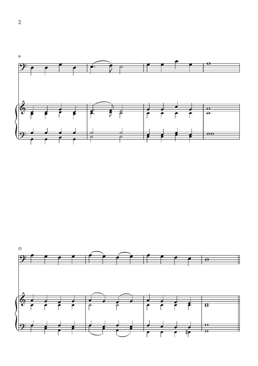Onward, Christian Soldiers (Tuba and Piano) Piano Accompaniment scores gallery preview page 2