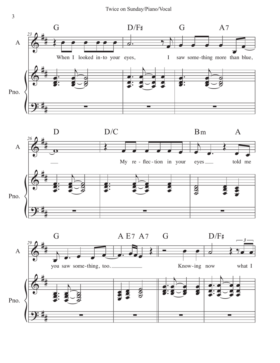 Twice on Sunday Twice on Sunday Piano, Vocal scores gallery preview page 3