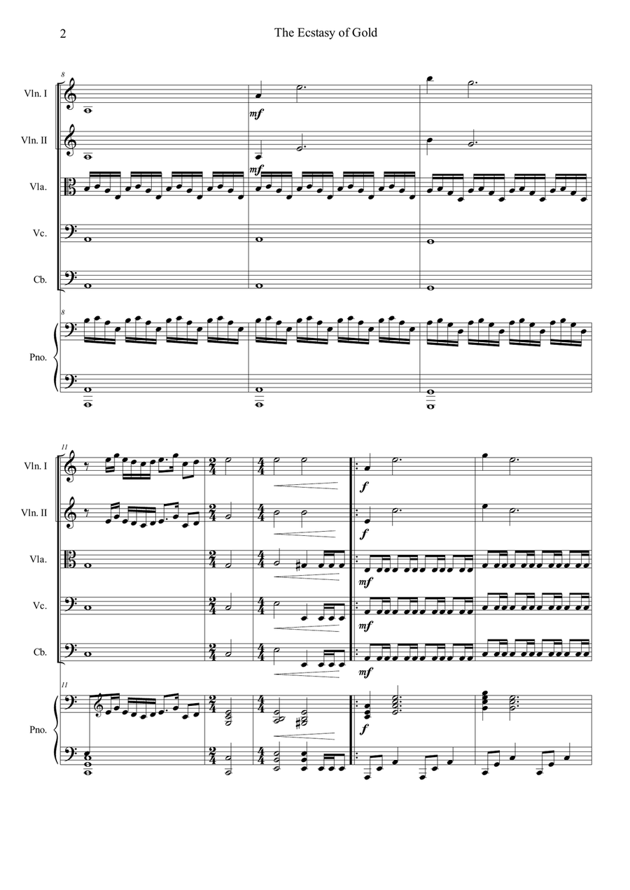 The Ecstasy Of Gold The Ecstasy Of Gold Chamber Music scores gallery preview page 2