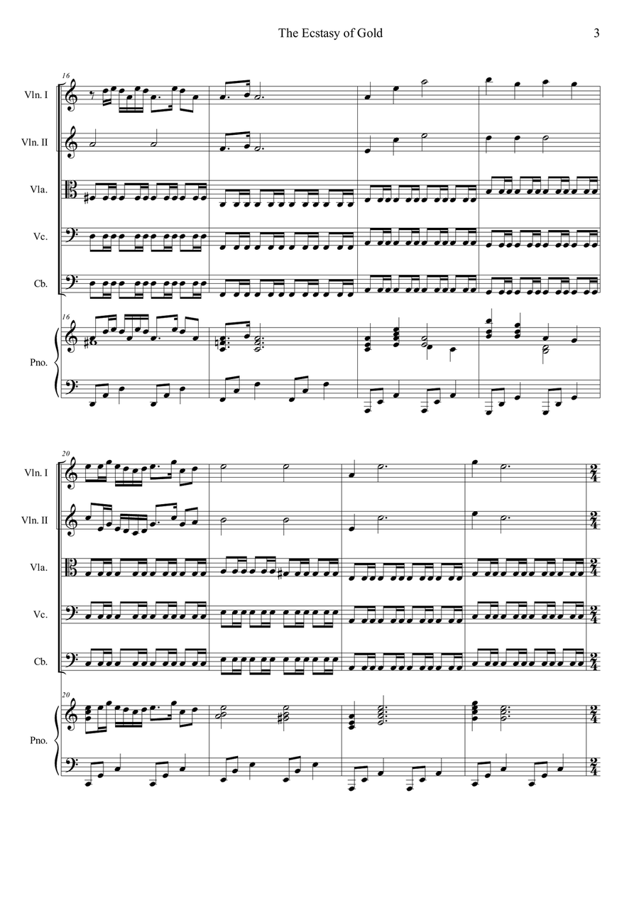 The Ecstasy Of Gold The Ecstasy Of Gold Chamber Music scores gallery preview page 3