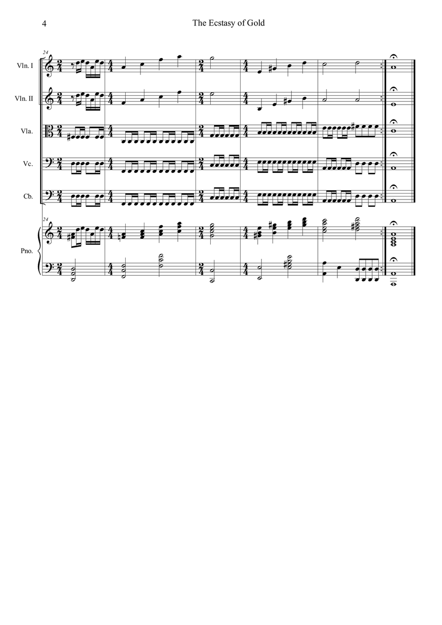 The Ecstasy Of Gold The Ecstasy Of Gold Chamber Music scores gallery preview page 4