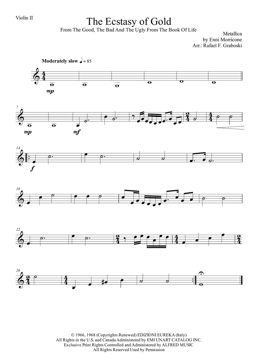 The Ecstasy Of Gold The Ecstasy Of Gold Chamber Music scores gallery preview page 6