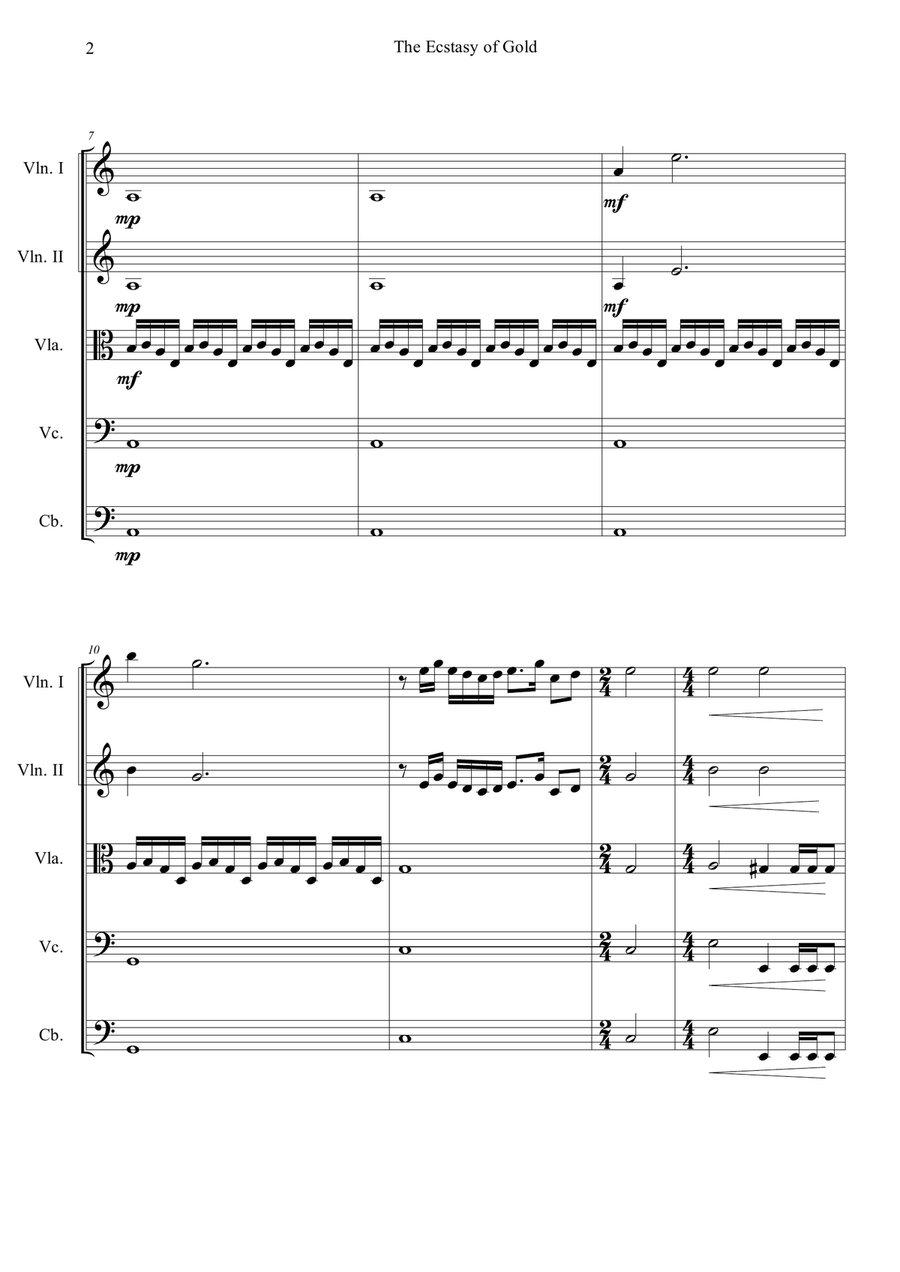 The Ecstasy Of Gold The Ecstasy Of Gold Chamber Music scores gallery preview page 2