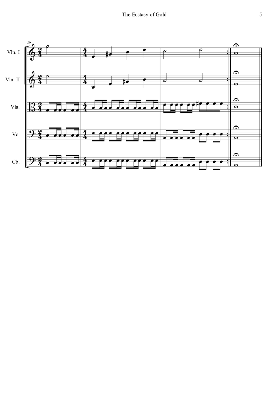 The Ecstasy Of Gold The Ecstasy Of Gold Chamber Music scores gallery preview page 5