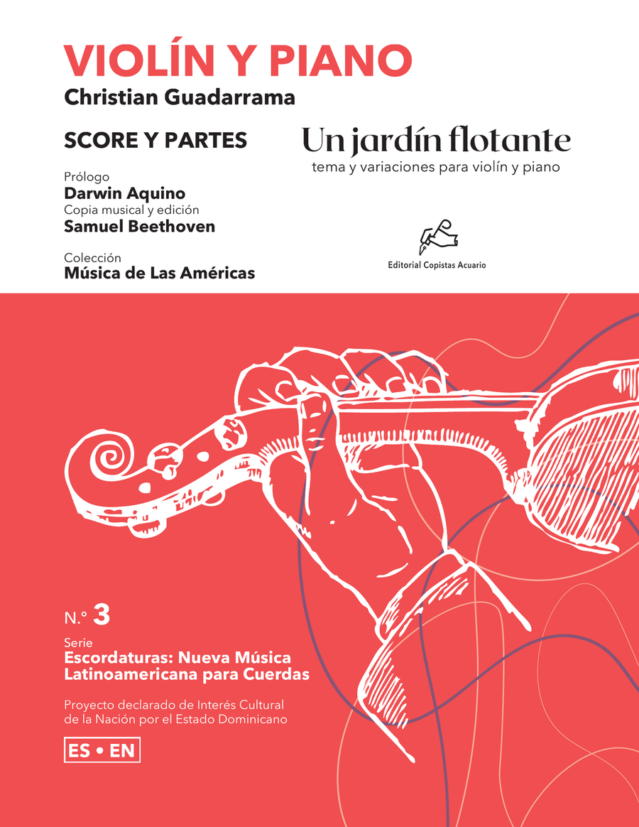 Un jardín flotante: Tema y variaciones para violín y piano Chamber Music scores gallery preview page 1