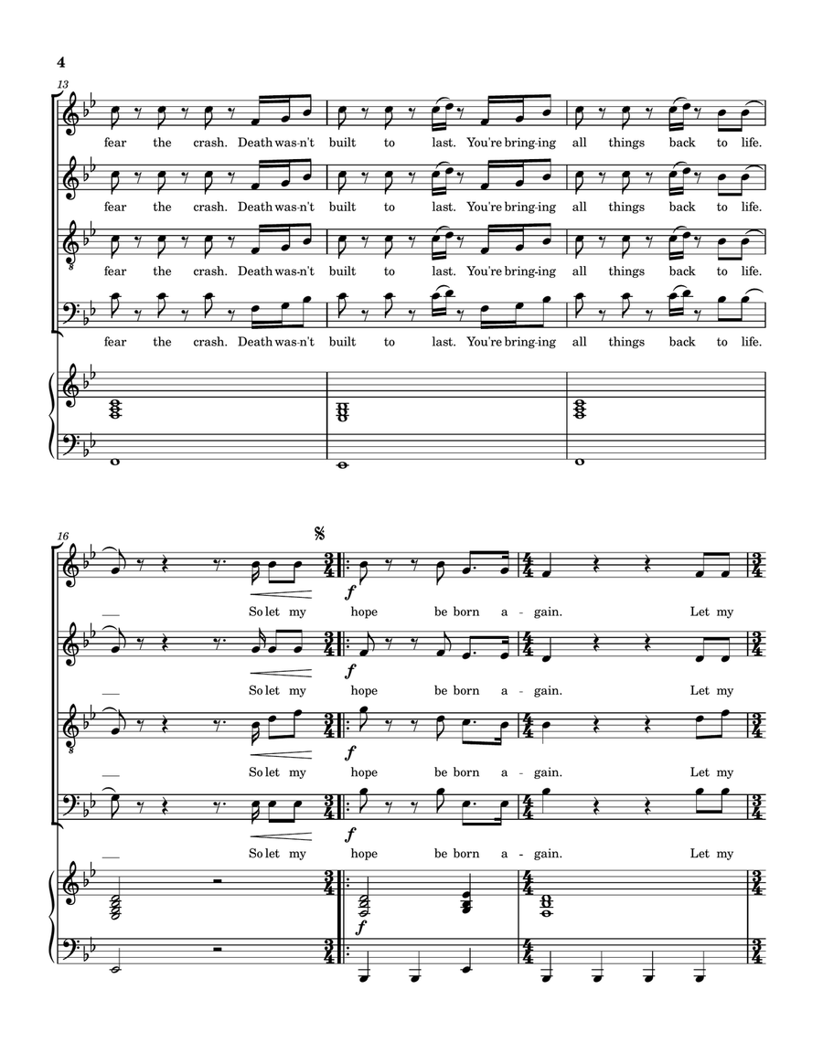 Again And Again 4-Part scores gallery preview page 5