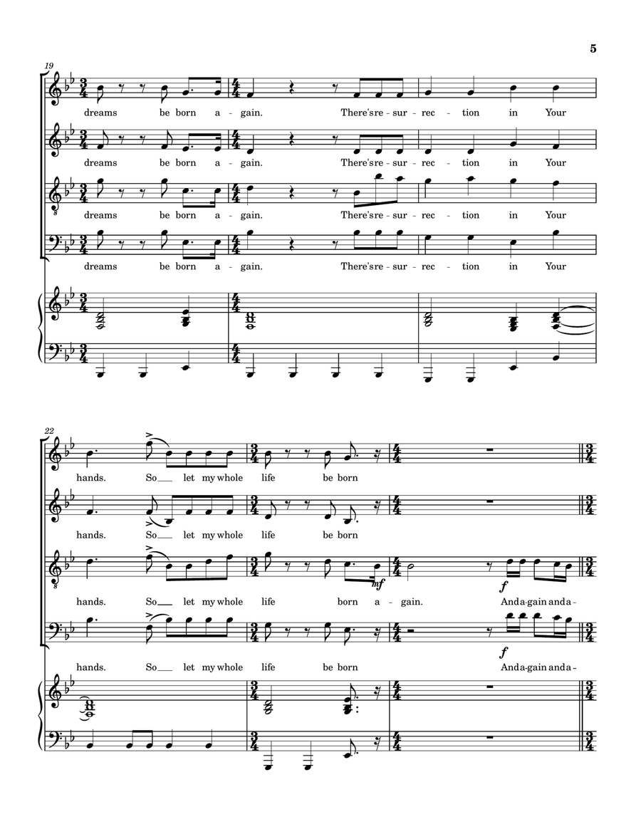 Again And Again 4-Part scores gallery preview page 6