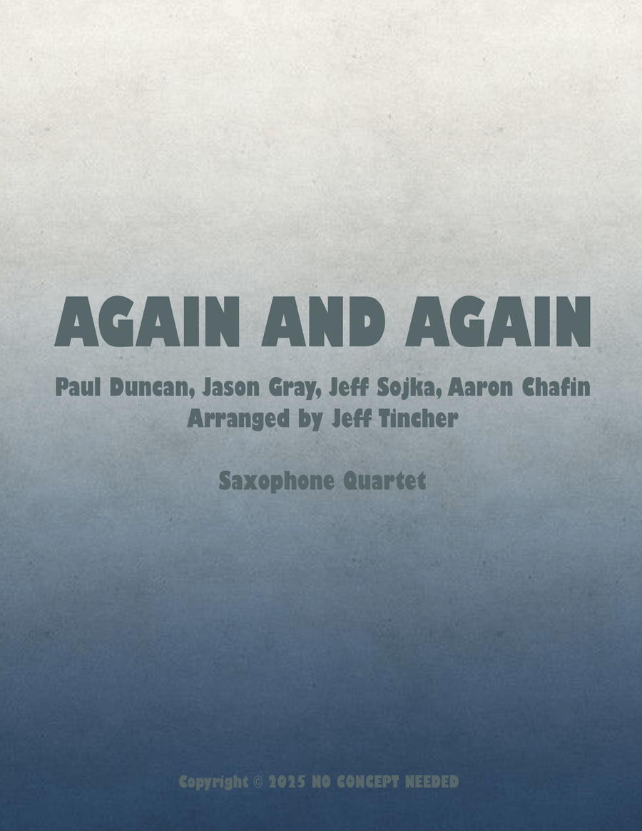 Again And Again Saxophone Quartet scores gallery preview page 1