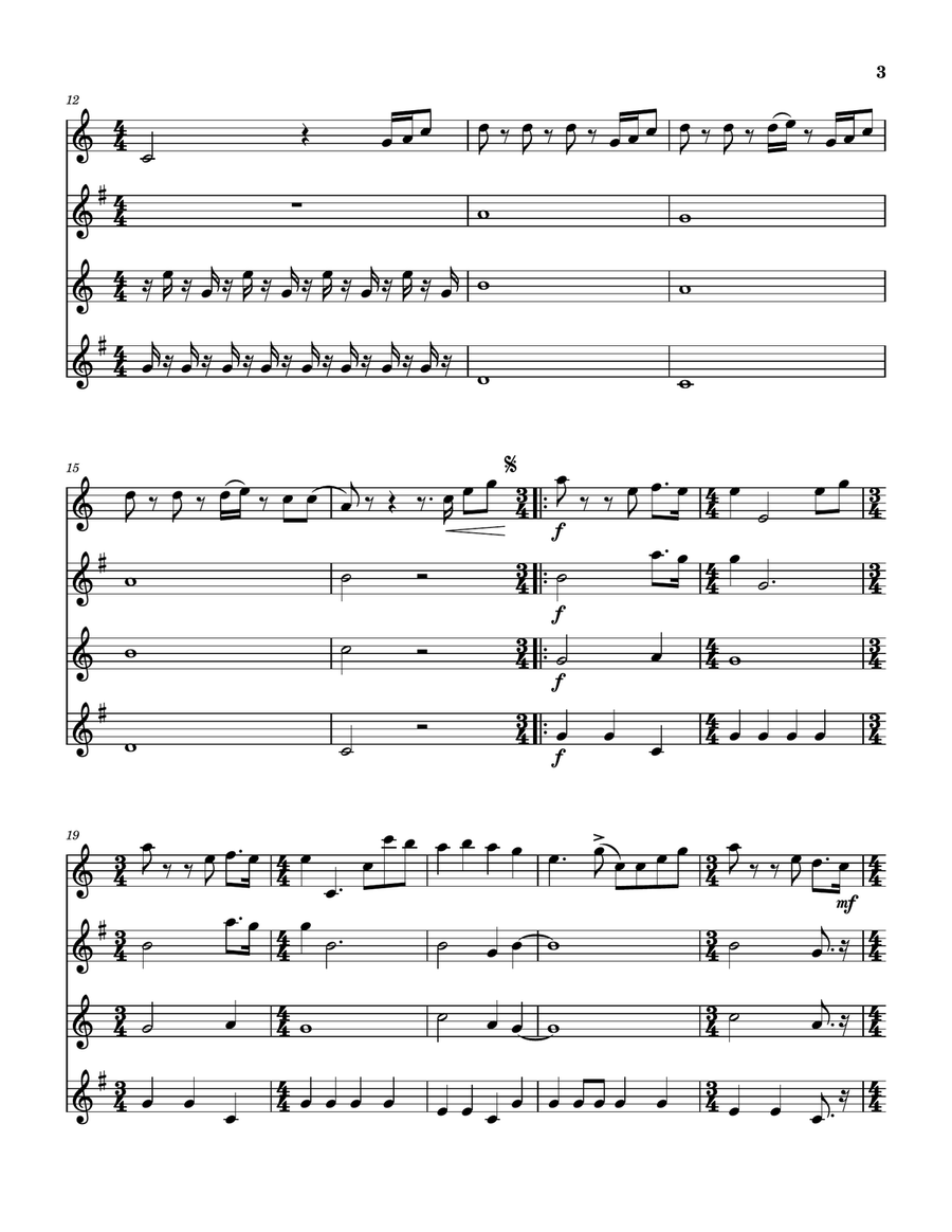 Again And Again Saxophone Quartet scores gallery preview page 4