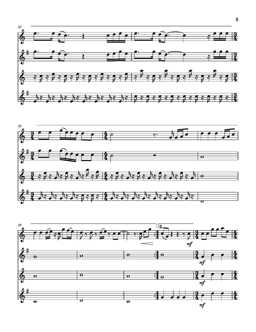 Again And Again Saxophone Quartet scores gallery preview page 6