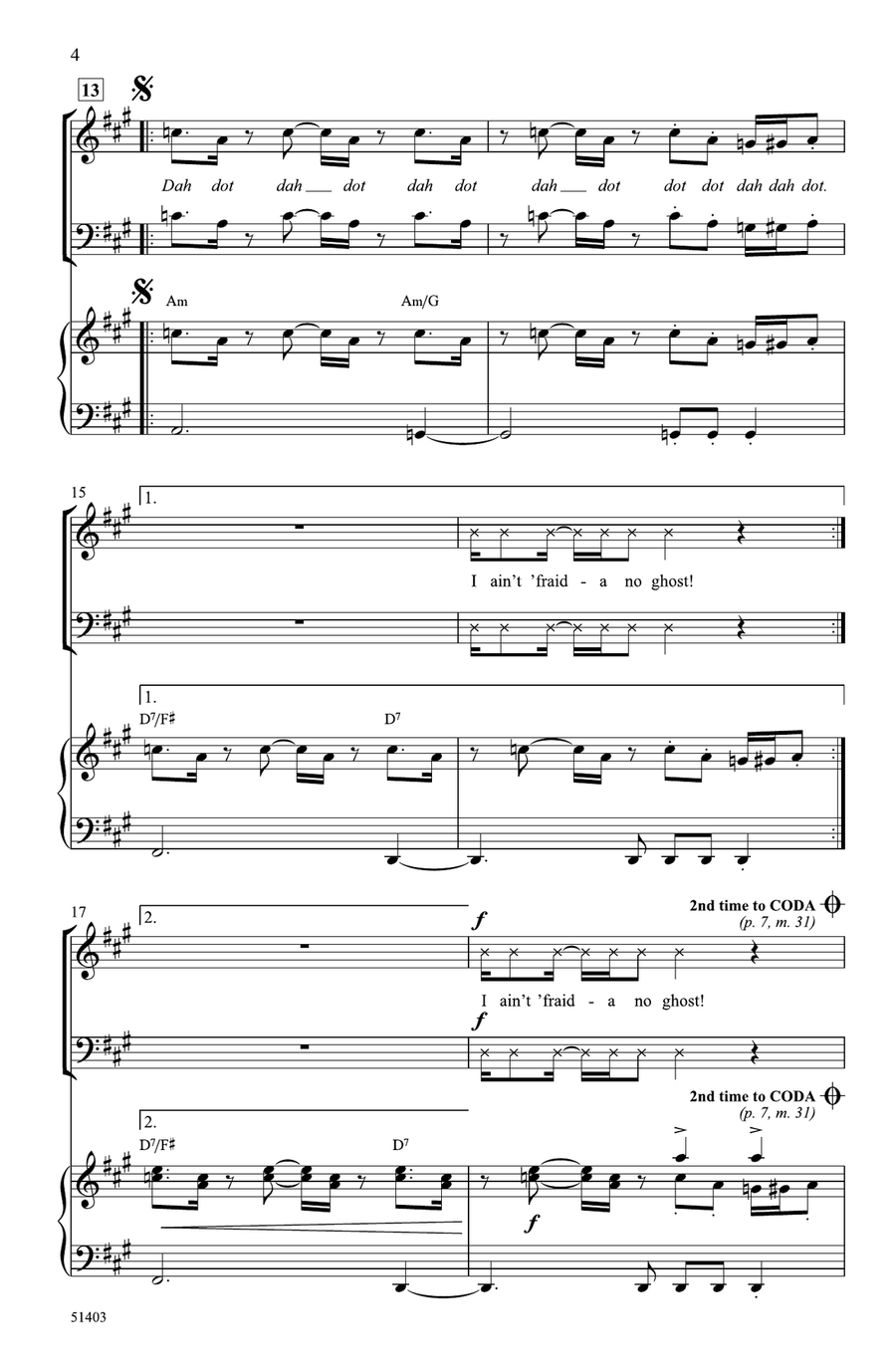 Ghostbusters Choir scores gallery preview page 3