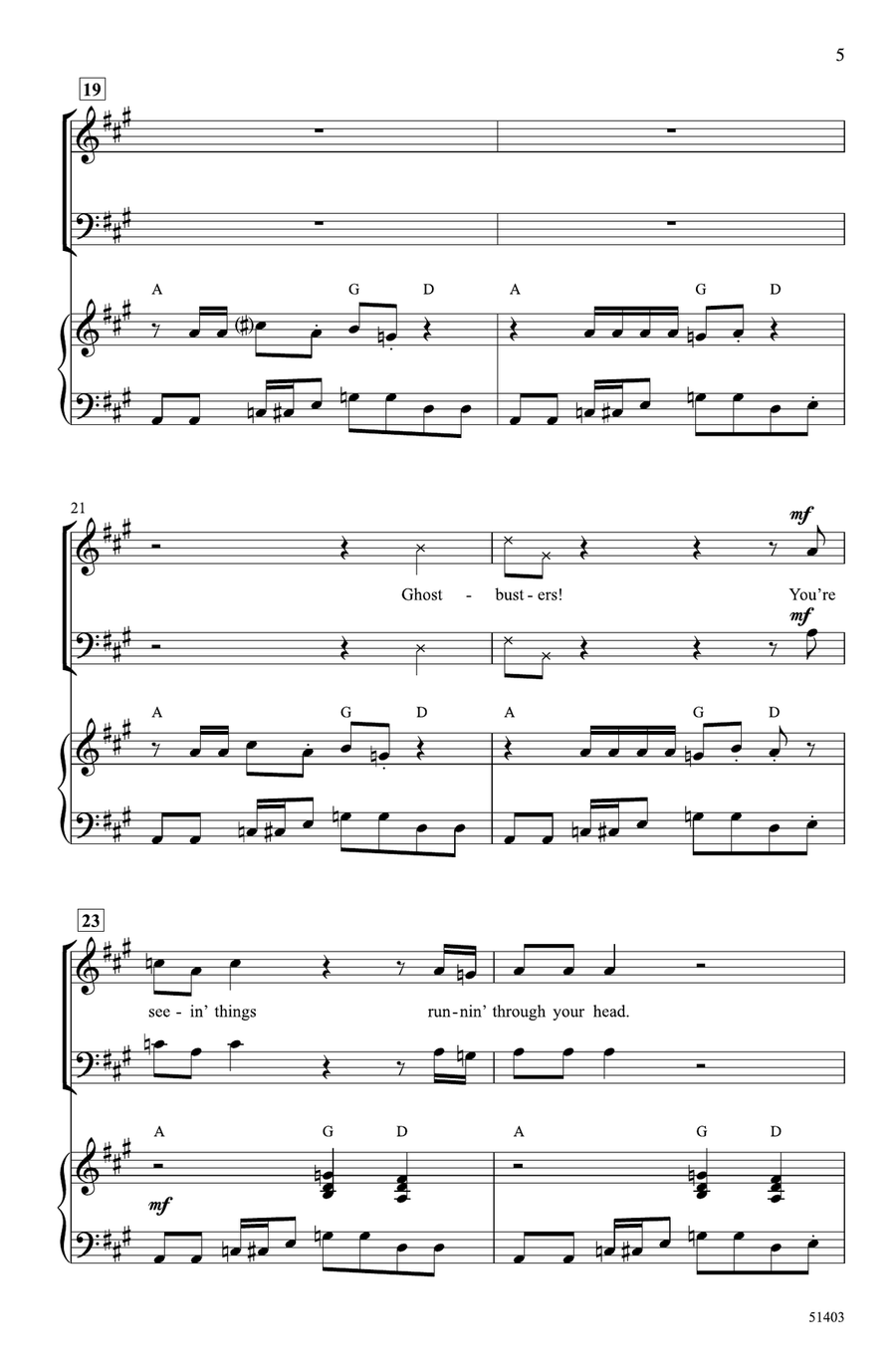 Ghostbusters Choir scores gallery preview page 4