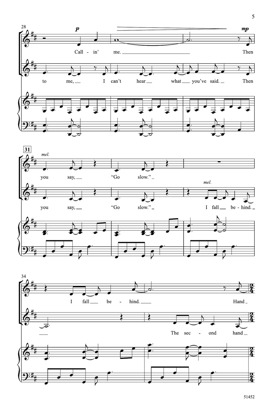 Time After Time Time After Time Choir scores gallery preview page 4