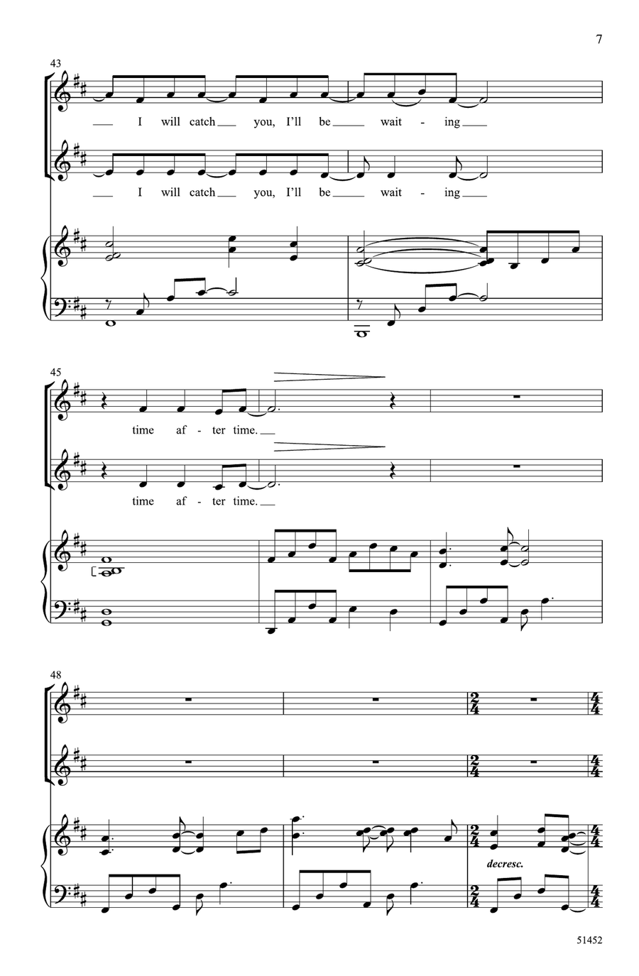 Time After Time Time After Time Choir scores gallery preview page 6