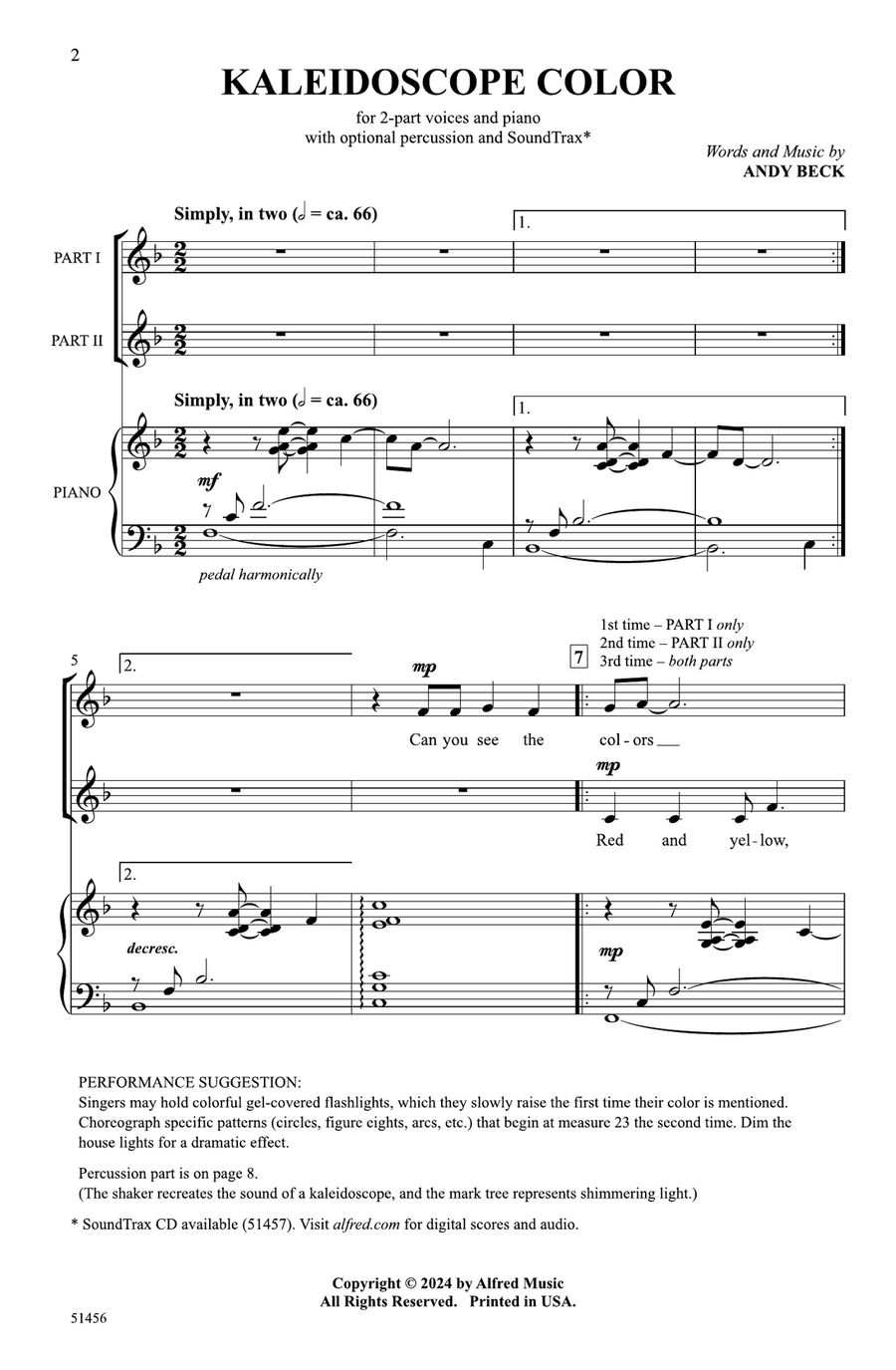 Kaleidoscope Color Kaleidoscope Color Choir scores gallery preview page 1