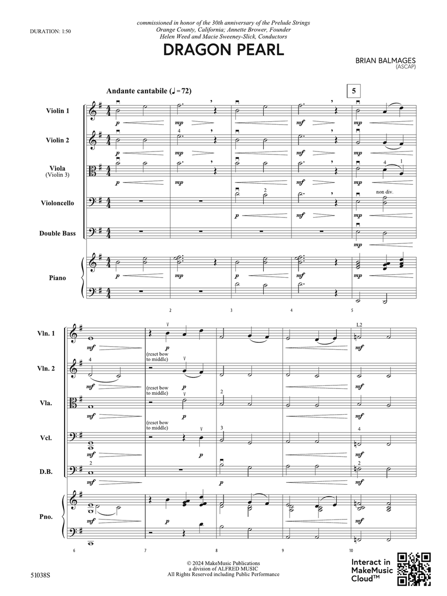 Dragon Pearl: Score Dragon Pearl: Score String Orchestra scores gallery preview page 3