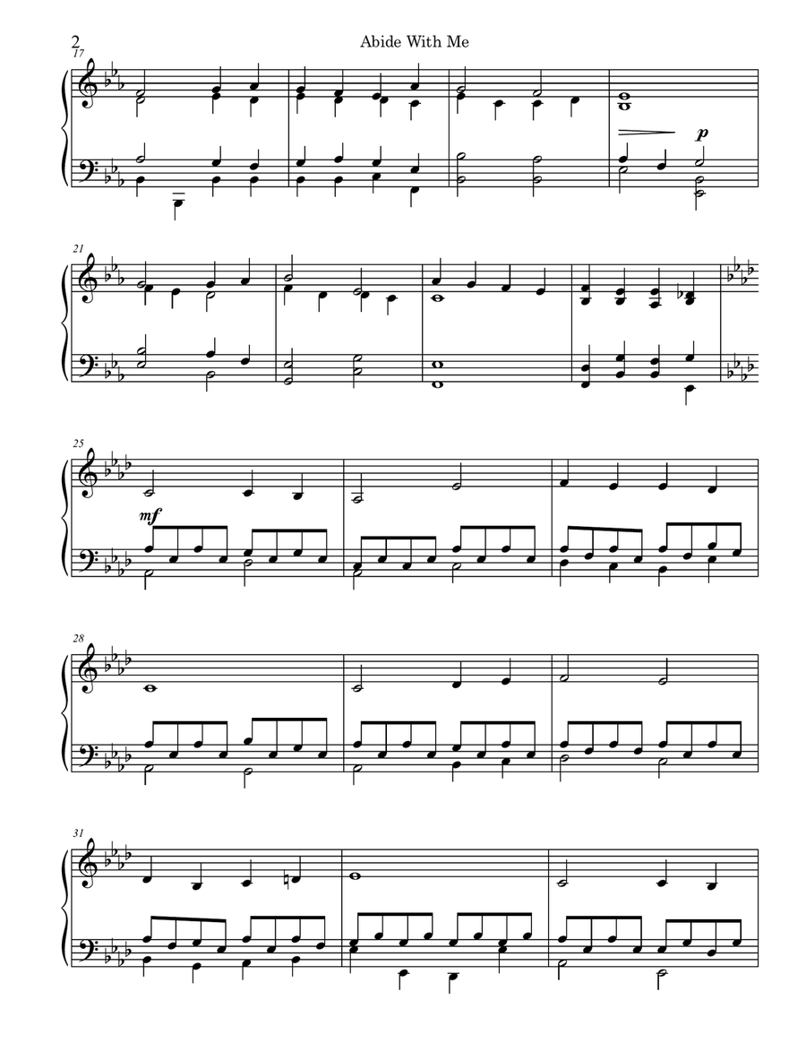 Abide With Me Abide With Me Piano Solo scores gallery preview page 2