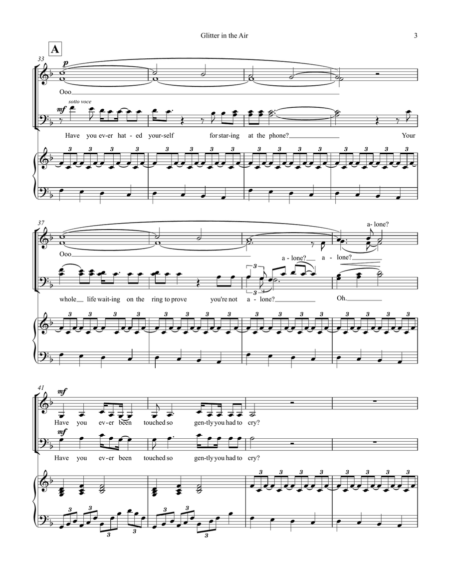 Glitter In The Air 4-Part scores gallery preview page 3