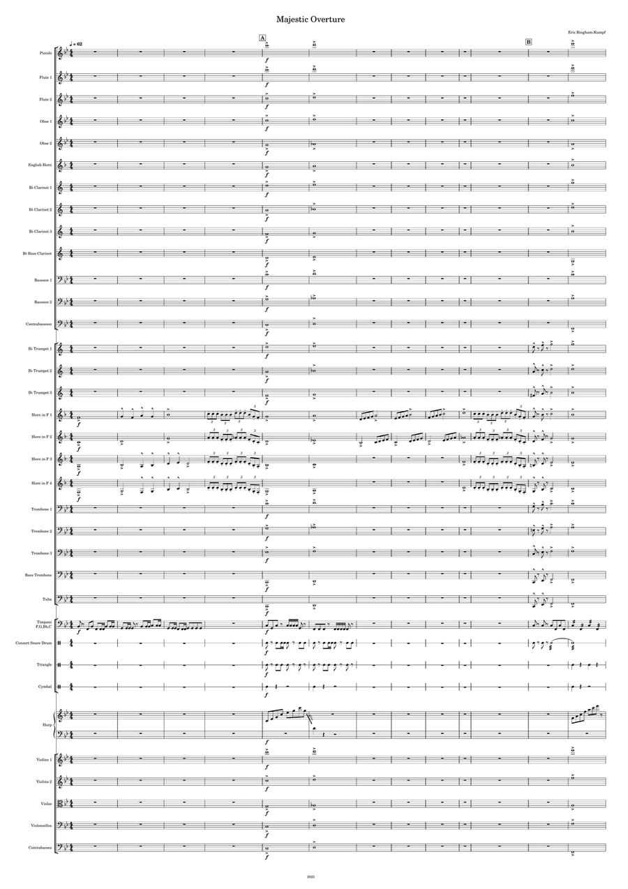 Majestic Overture Majestic Overture Full Orchestra scores gallery preview page 1