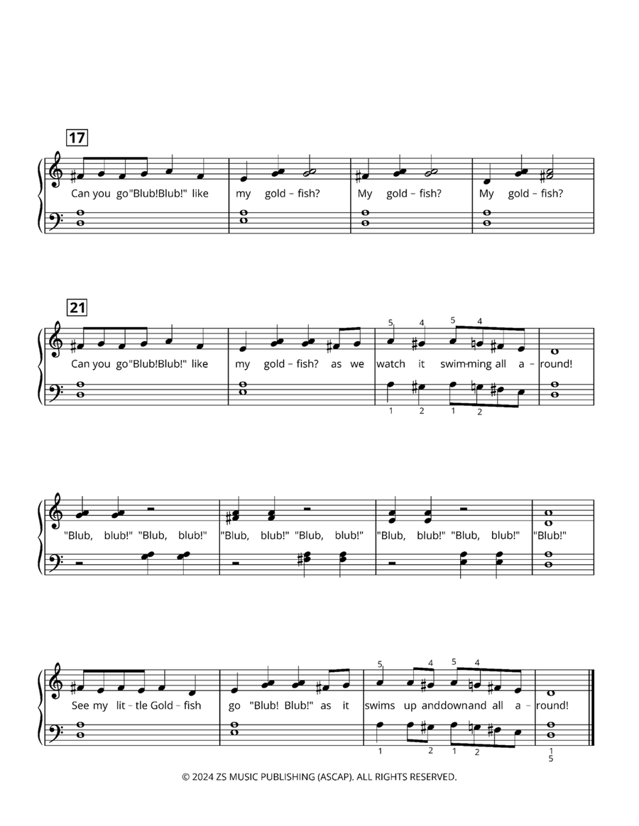 My Little Goldfish - A Late Beginner Piano Solos Piano Method scores gallery preview page 4