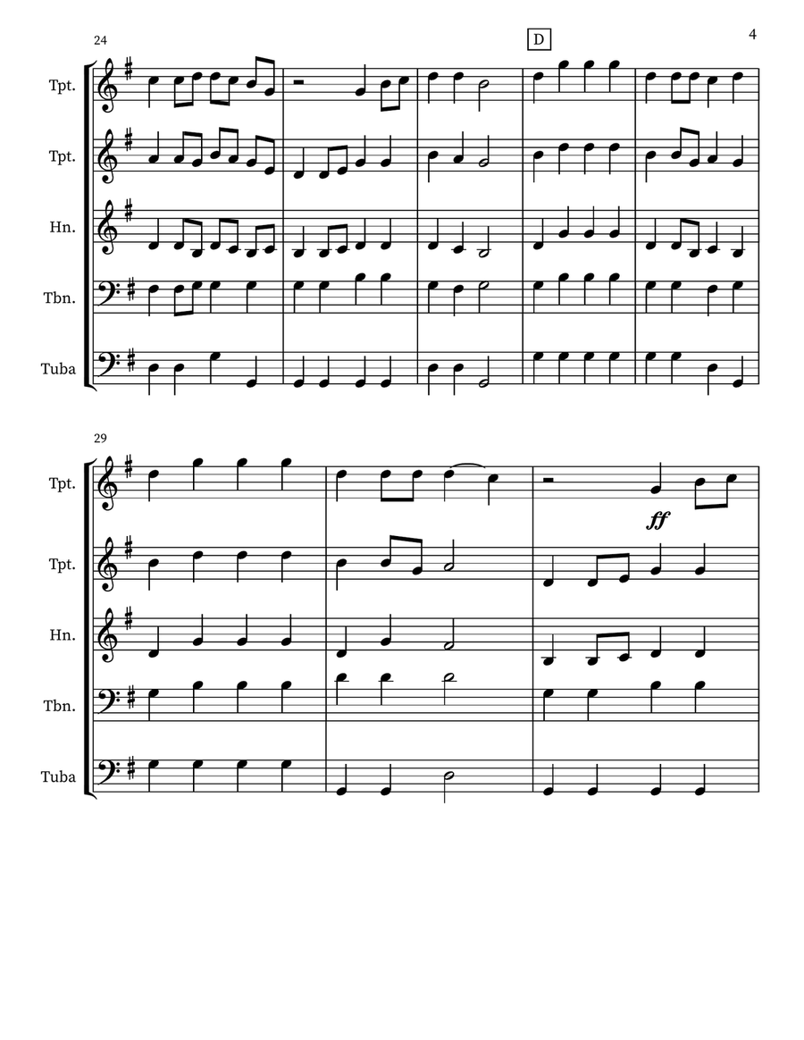 Bretheren, We Have Met to Worship Small Ensemble scores gallery preview page 4