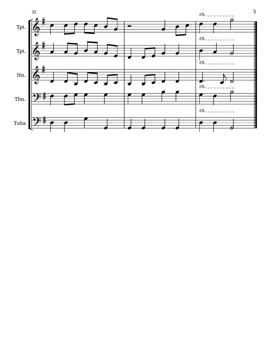 Bretheren, We Have Met to Worship Small Ensemble scores gallery preview page 5