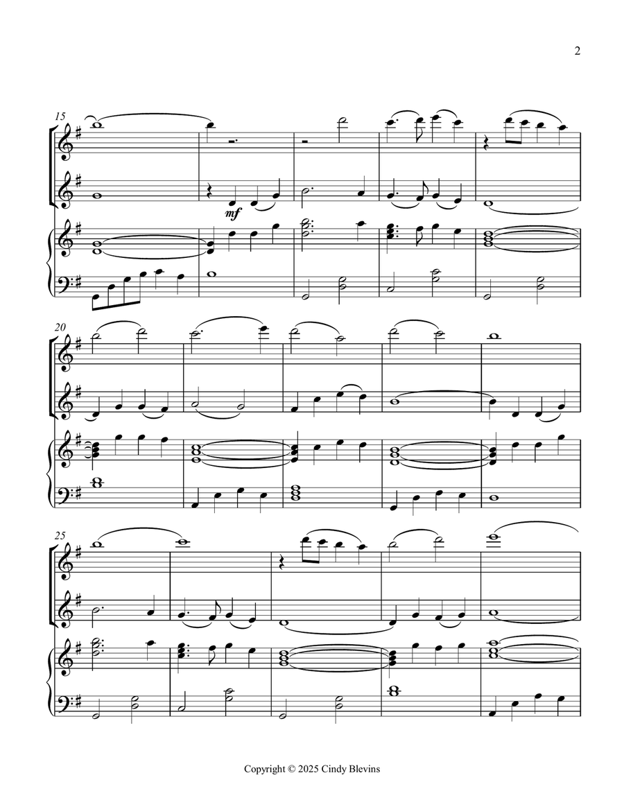 How Great Thou Art, for Flute, Violin and Piano Flute scores gallery preview page 3