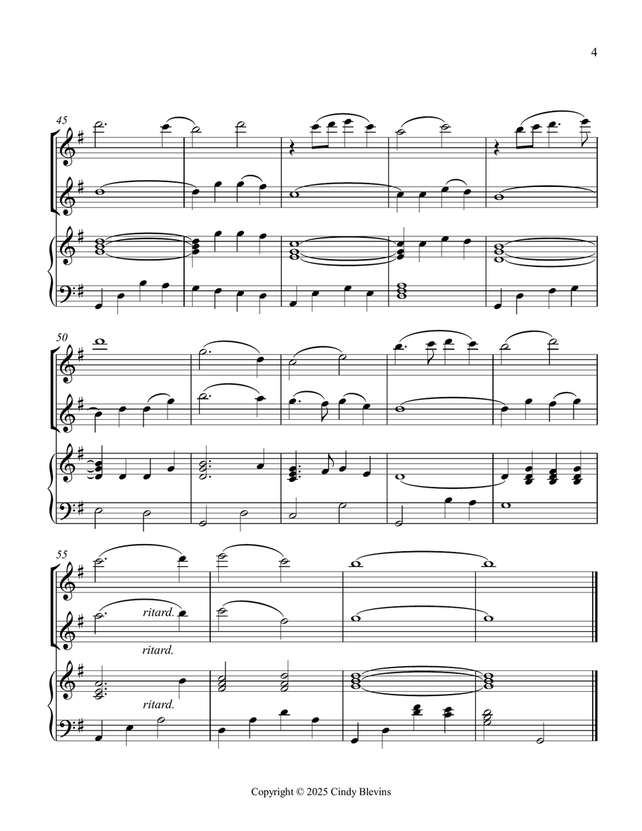 How Great Thou Art, for Flute, Violin and Piano Flute scores gallery preview page 5