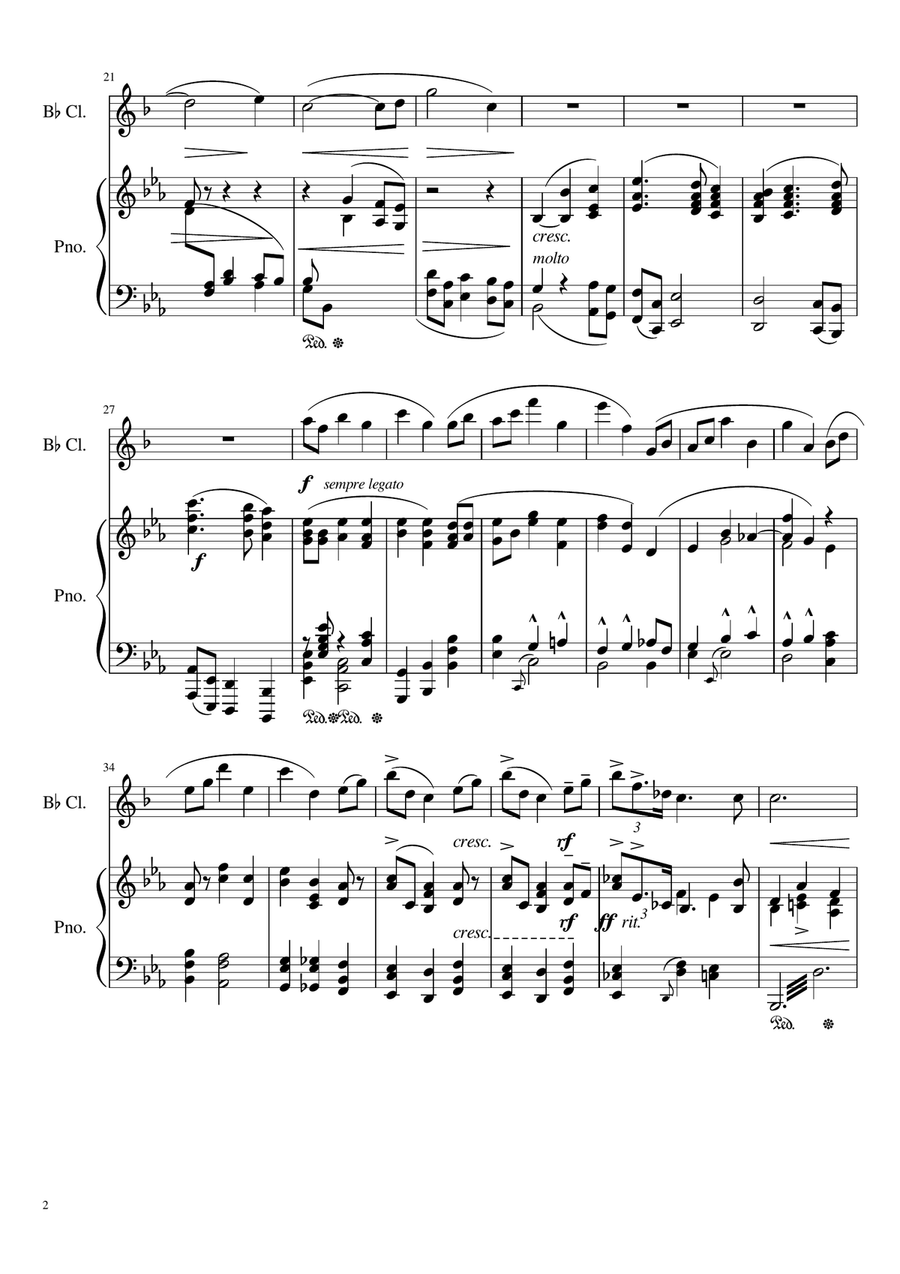 Nimrod from Enigma Variations B-Flat Clarinet scores gallery preview page 2