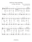 Lift Every Voice and Sing for Piano