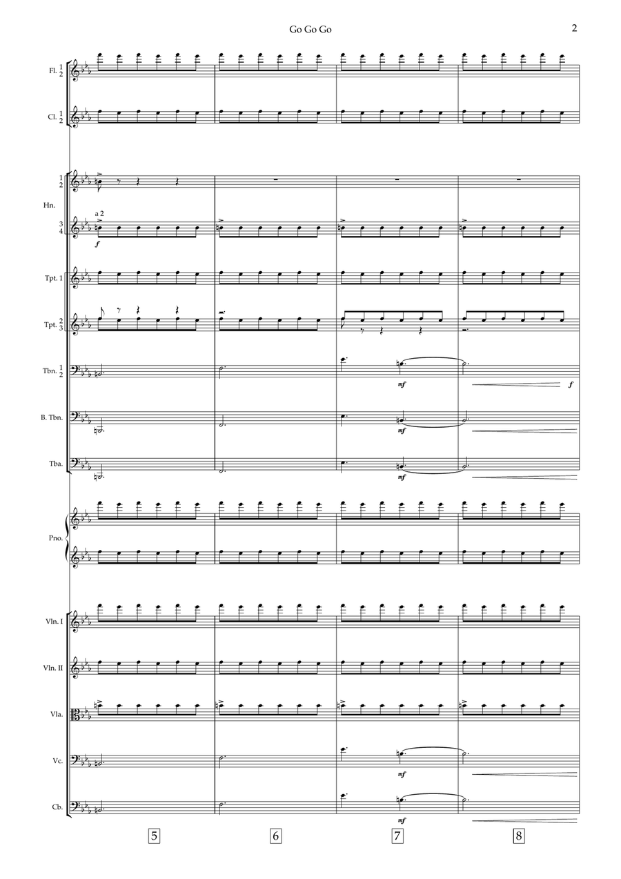Go Go Go Full Orchestra scores gallery preview page 3