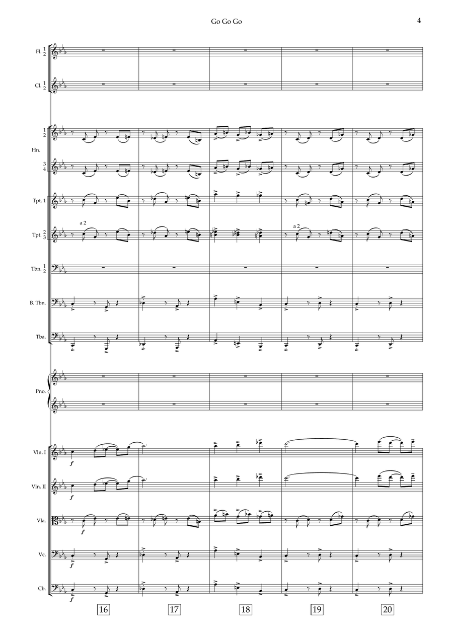 Go Go Go Full Orchestra scores gallery preview page 5