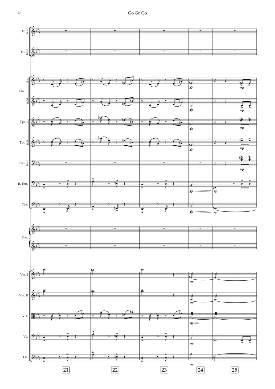 Go Go Go Full Orchestra scores gallery preview page 6