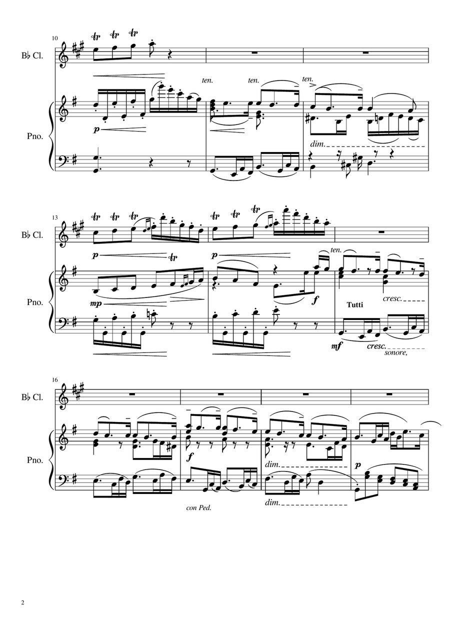 Enigma Variations: VIII. W.N. Clarinet Solo scores gallery preview page 2