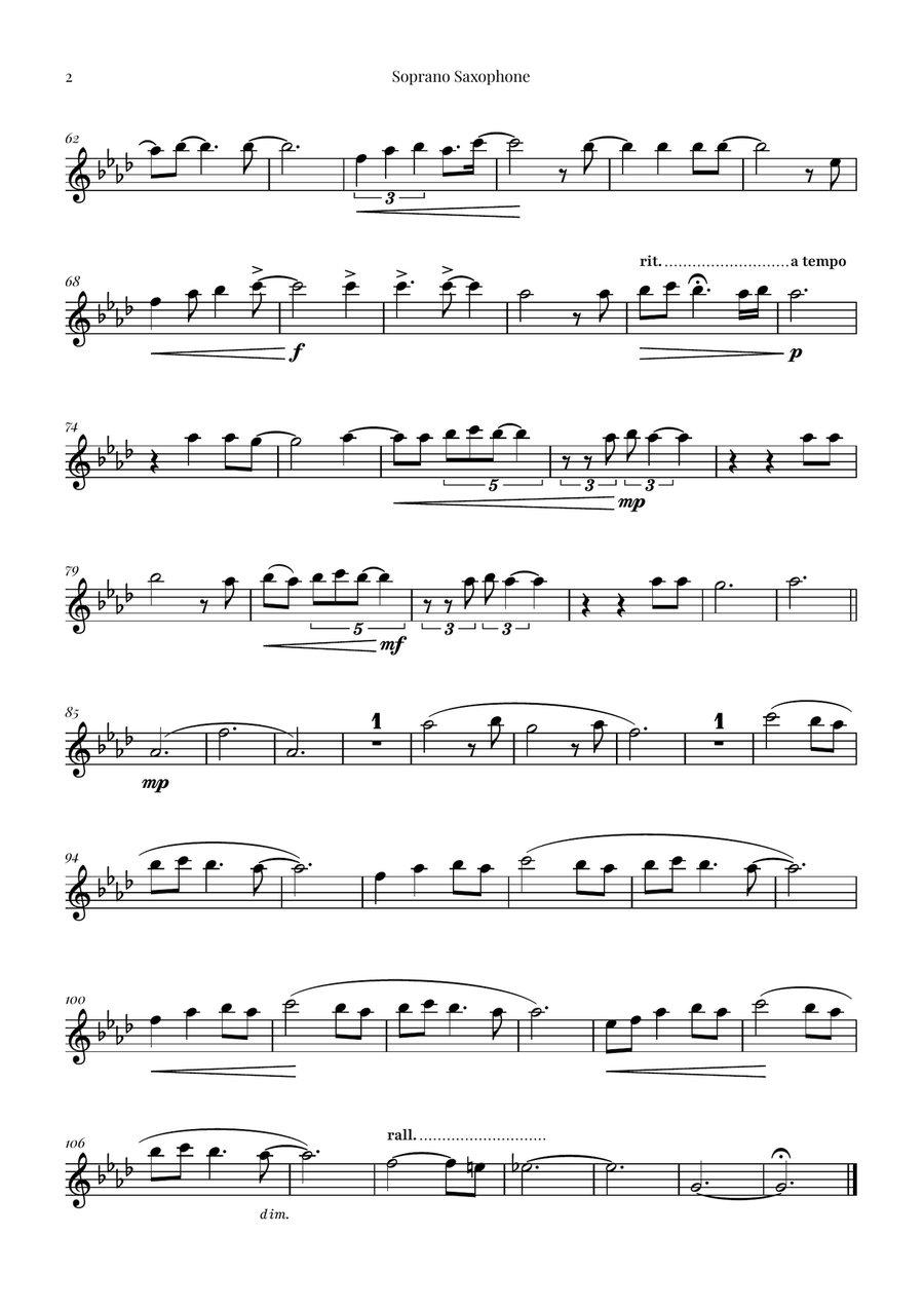 Je Te Laisserai Des Mots Saxophone Quartet scores gallery preview page 5