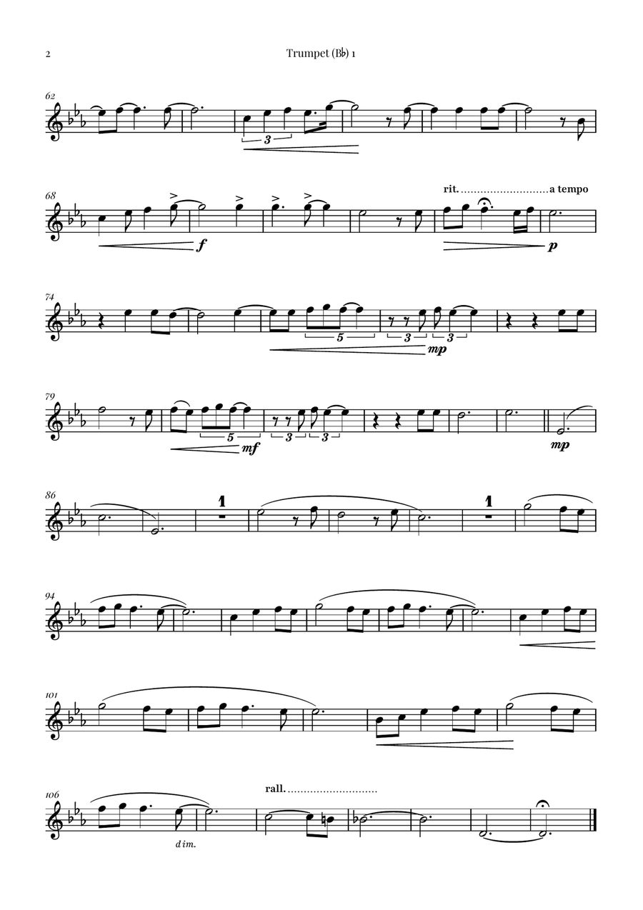 Je Te Laisserai Des Mots Brass Quartet scores gallery preview page 5