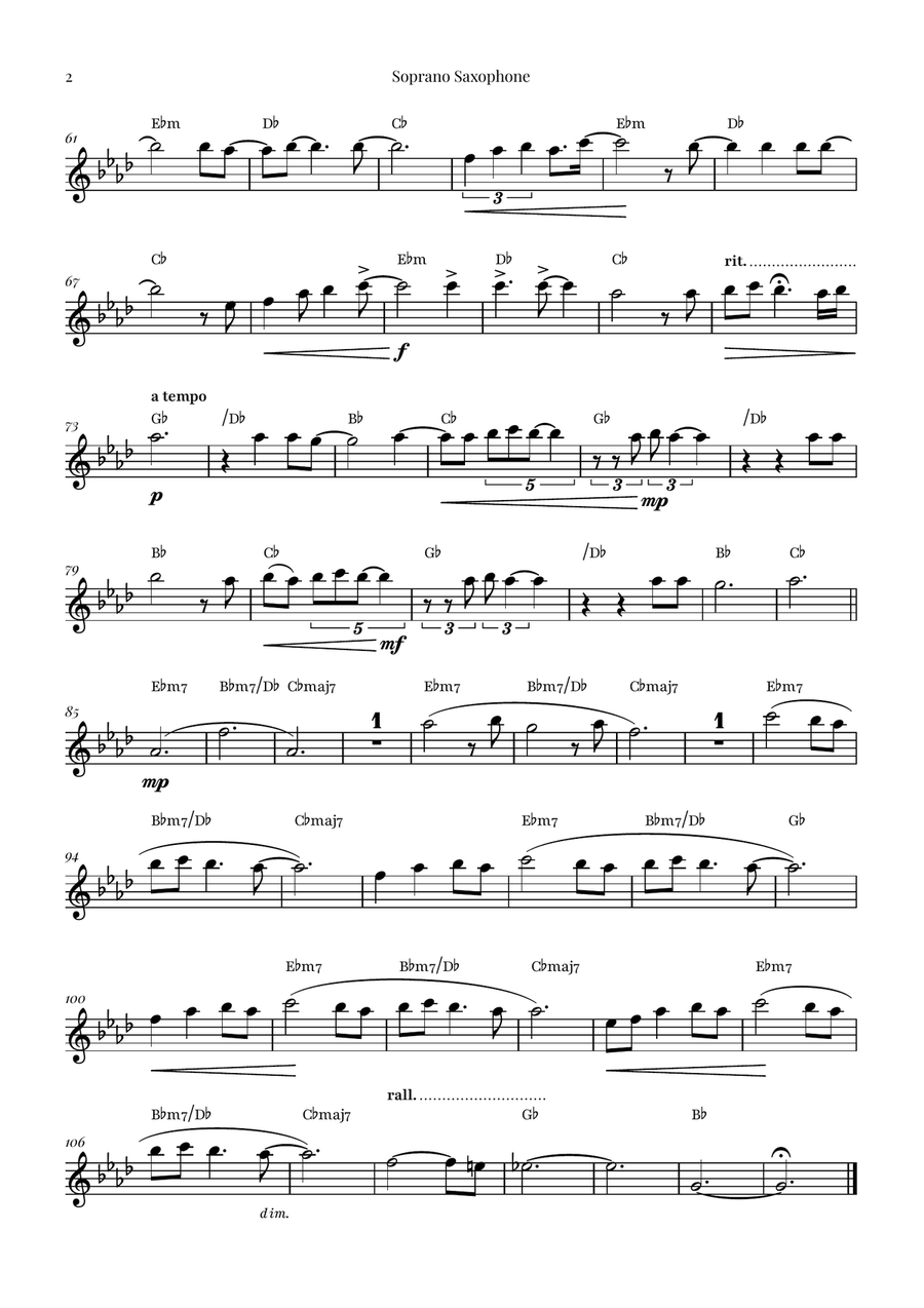 Je Te Laisserai Des Mots Saxophone Quartet scores gallery preview page 5