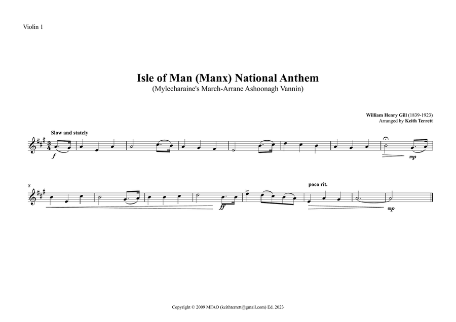 Isle of Man Anthem (Manx) for String Orchestra String Orchestra scores gallery preview page 4