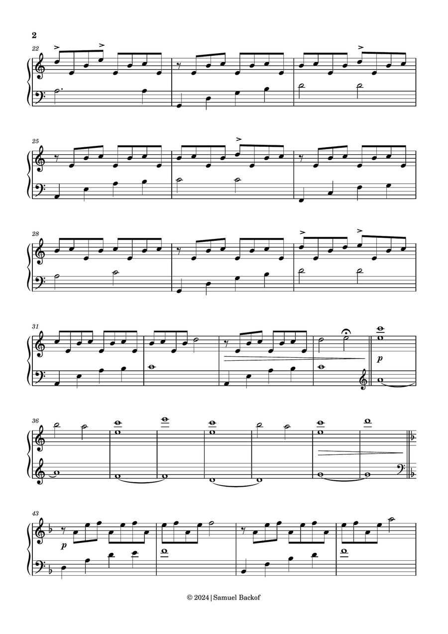 Desperation Desperation Easy Piano scores gallery preview page 2