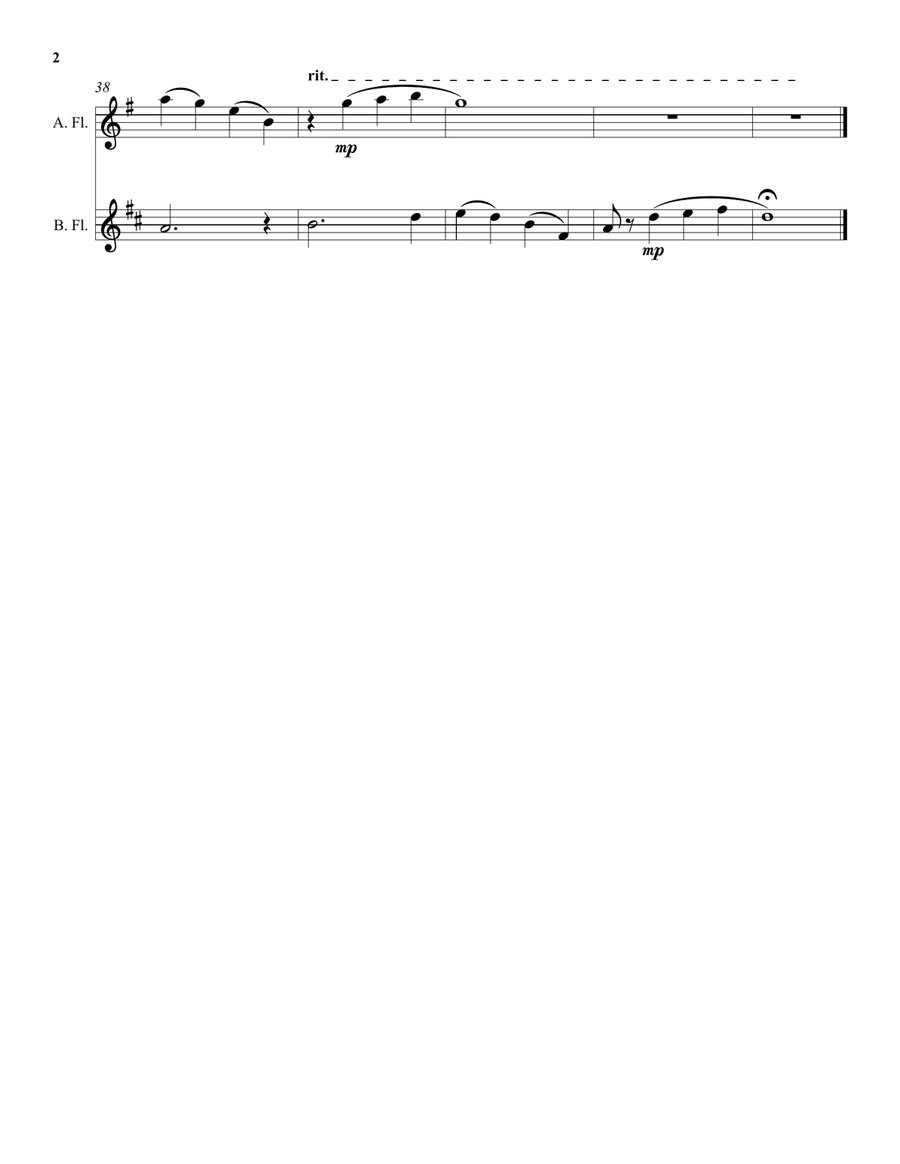 A Chinese canon for alto and bass flutes Flute Duet scores gallery preview page 2