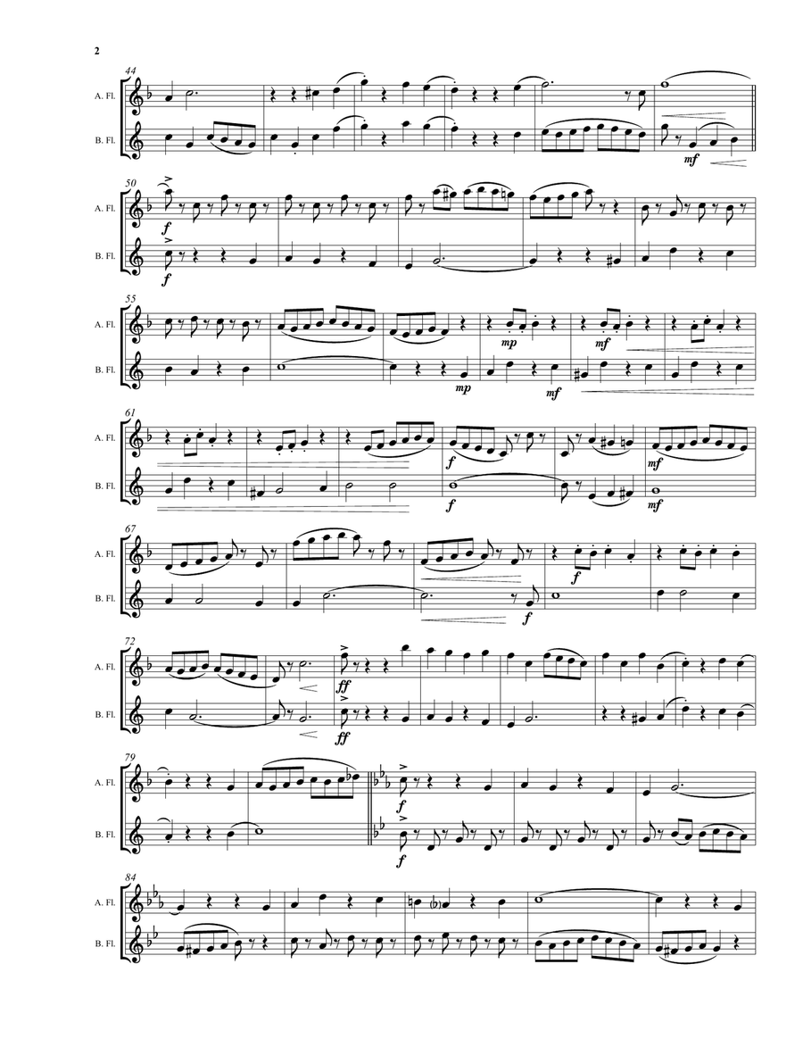 Yes! We have no bananas for alto and bass flutes by David Warin Solomons Flute Duet - Digital Sheet Music page 2