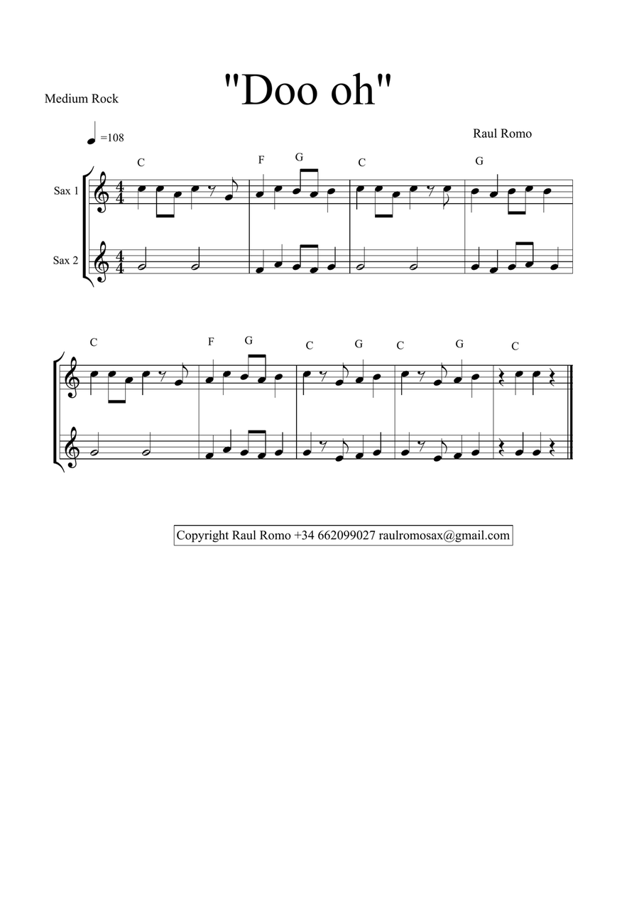 8 Sax duos - Lower octave EASY Grade 1 VOL 1 Woodwind Duet scores gallery preview page 3